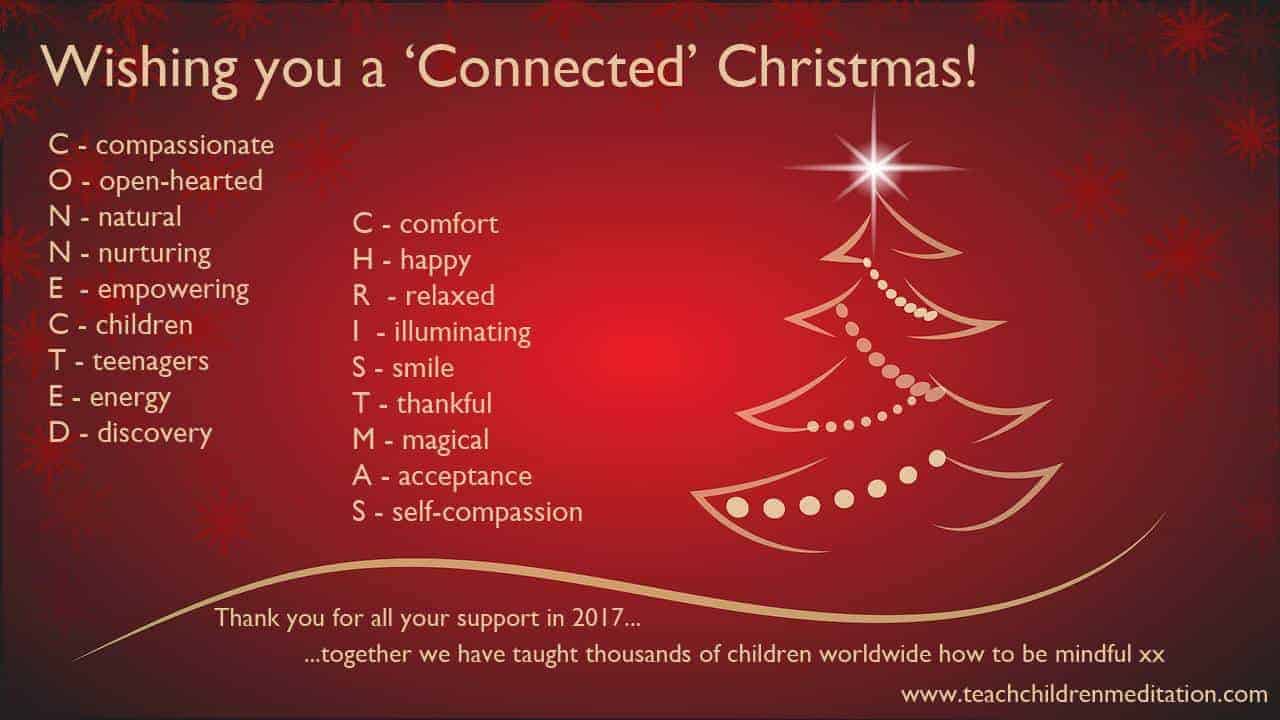 Have a mindful Christmas Teaching Children Meditation